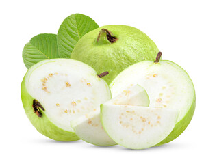 Guava fruit isolated on white