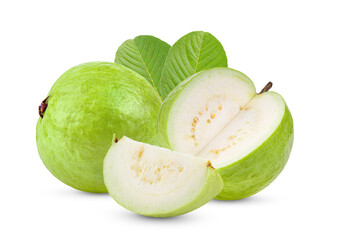 Guava fruit isolated on white