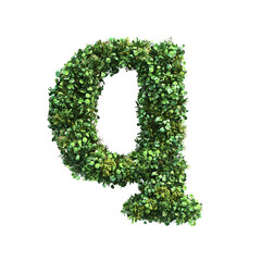 3d rendering of vertical garden alphabet	
