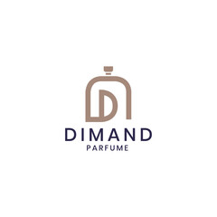 Letter D Parfume Logo Design. Initial D Fragrant Logo Identity for Branding, Business, Parfume, Fasion and Luxury Brand