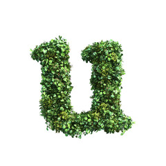 3d rendering of vertical garden alphabet	
