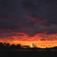 sunset in the city