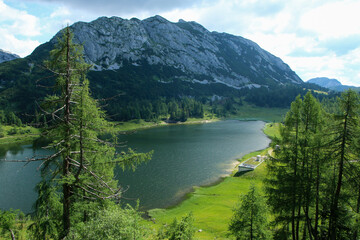 Fototapeta na wymiar The picture from the beautiful nature in Austria in Tauplitzalm in the Alps. 