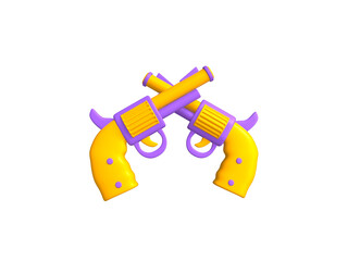 Revolver Icon Isolated 3d Render Illustration
