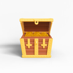 Treasure chest icon isolated 3d render illustration