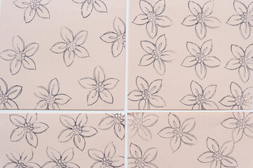 paper with decorative pattern (pink)