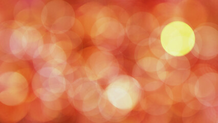 Beautiful 3D illustration of the orange and yellow light particles bokeh rendered as background