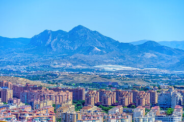 Fototapeta na wymiar Alicante cityscape, aerial view in Spain