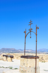 Medieval architecture in the Santa Barbara castle in Alicante, Spain