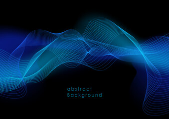 abstract design background digital particle technology with beautiful blue light effect ad vector