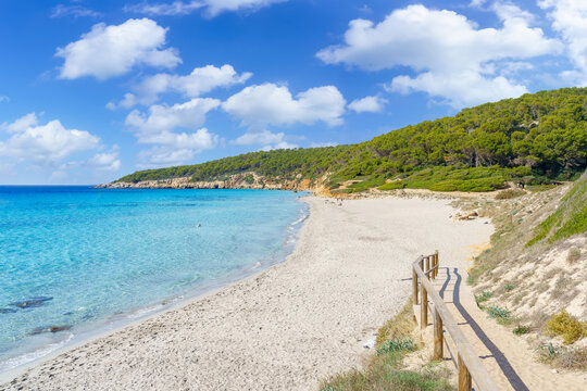 Landscape with Platja de Binigaus, Menorca island, Spain