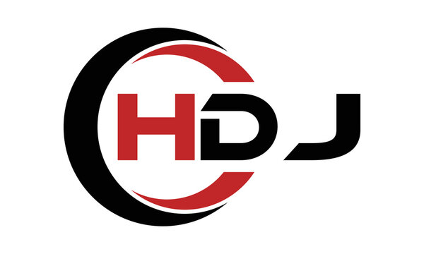 HDJ three letter swoosh logo design vector template | monogram logo | abstract logo | wordmark logo | letter mark logo | business logo | brand logo | flat logo | minimalist logo | text | word | symbol