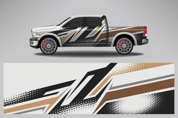 Car decal wrap livery design. Graphic abstract line racing background Vector design for vehicle, race car, rally, adventure livery camouflage. © 21graphic