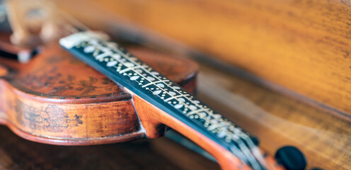 Wooden violin music instrument photography. Audio, artist and concert concept. © Jon Anders Wiken