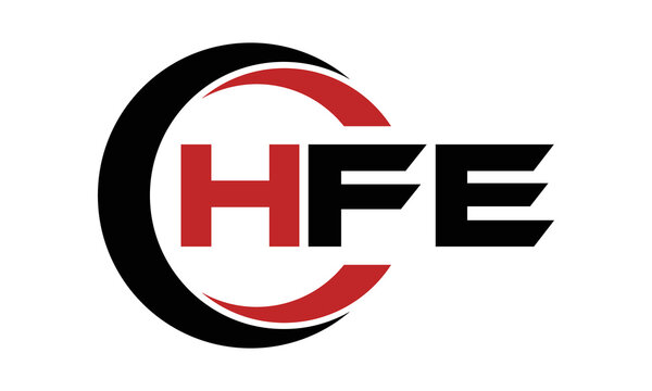 HFE three letter swoosh logo design vector template | monogram logo | abstract logo | wordmark logo | letter mark logo | business logo | brand logo | flat logo | minimalist logo | text | word | symbol