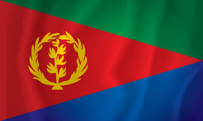 Flag of Eritrea. Vector drawing icon