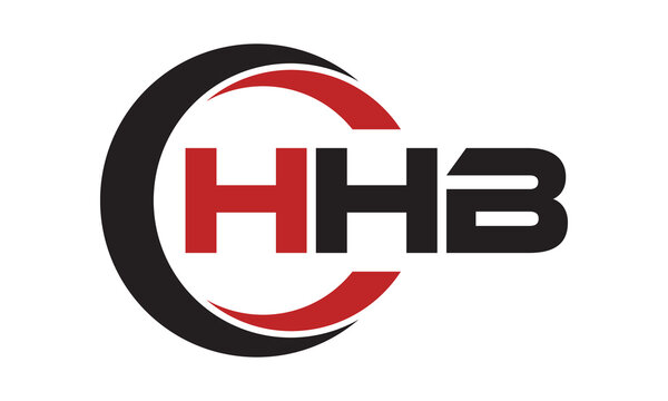 HHB three letter swoosh logo design vector template | monogram logo | abstract logo | wordmark logo | letter mark logo | business logo | brand logo | flat logo | minimalist logo | text | word | symbol