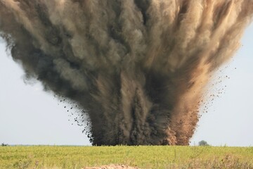 Russian Aerial Bombs And Unexploded Ordnance Disposal Near Chernihiv, Ukraine