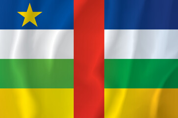 Flag of the Central African Republic. Vector drawing icon