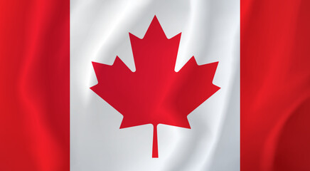 Flag of Canada. Vector drawing icon