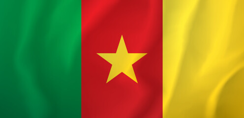 Flag of Cameroon. Vector drawing icon