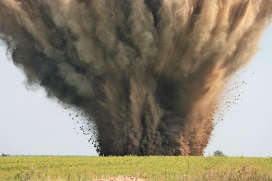 Russian Aerial Bombs And Unexploded Ordnance Disposal Near Chernihiv, Ukraine