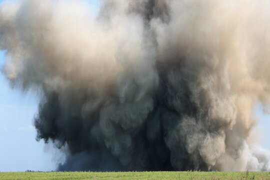 Russian Aerial Bombs And Unexploded Ordnance Disposal Near Chernihiv, Ukraine