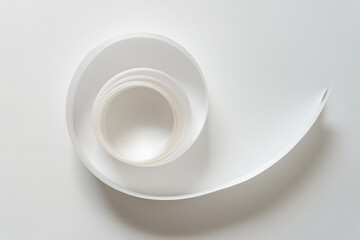 white ribbon isolated on a white background