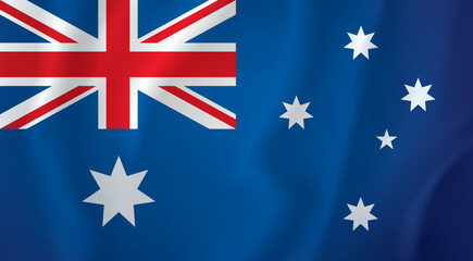 Australian flag. Vector drawing sign
