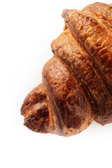 croissant close-up on a white background