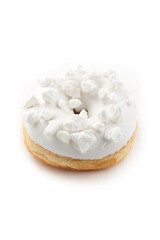 donut closeup isolated on white background