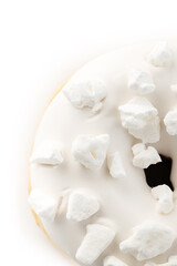 donut closeup isolated on white background