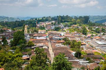Fototapeta na wymiar views of salento, which is one of the colombian coffee region town