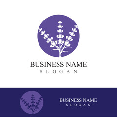 Naklejka premium Fresh lavender flower logo vector