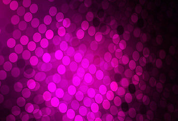Dark Pink vector pattern with spheres.