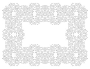 Line art for coloring book with isolated frame