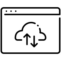website cloud data icon