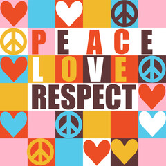 poster peace love respect