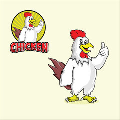 Chicken mascot logo