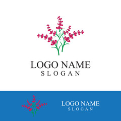 Fresh lavender flower logo vector