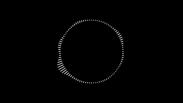 White Circle Audio music waves Frame. Audio Waves Frequency animation. Music waves oscillate. Digital Sound wave or frequency Frame.