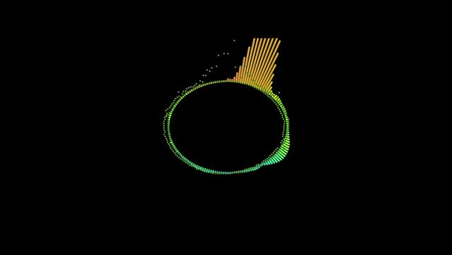 Circle Audio music waves Frame. Music waves oscillate. White Digital Sound wave or frequency Frame.