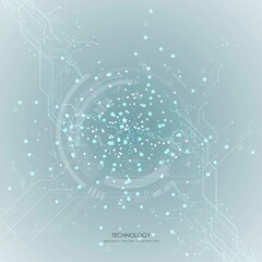 Circuit board   futuristic  technological processes  digital technology background  vector illustration  