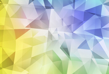 Light Multicolor vector abstract mosaic backdrop.