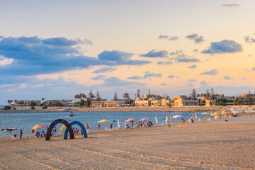 Beautiful view of the residential complex Marina in the center of El Alamein, Egypt