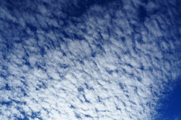 white clouds blue sky