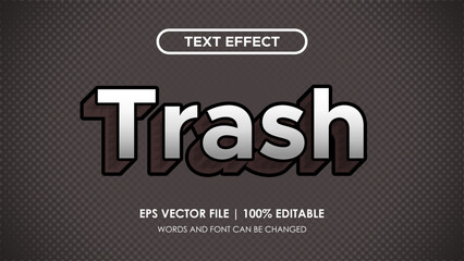 trash editable text effect