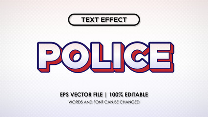 Simple Police Editable Text Effect