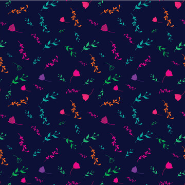 seamless pattern with colorful flower