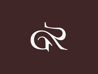 GR Whimsical Playful Monogram for personal brand, wedding monogram, etc.